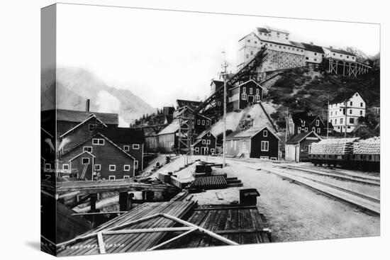 Kennecott, Alaska - View of the Town-Lantern Press-Stretched Canvas