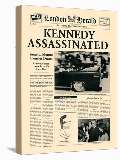 Kennedy Assassinated-The Vintage Collection-Stretched Canvas