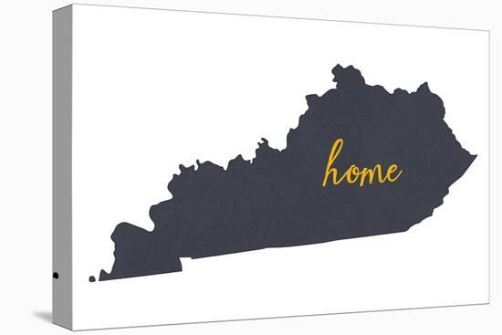 Kentucky - Home State - White-Lantern Press-Stretched Canvas