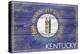 Kentucky State Flag - Barnwood Painting-Lantern Press-Stretched Canvas