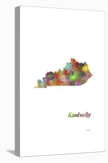 Kentucky State Map 1-Marlene Watson-Premier Image Canvas