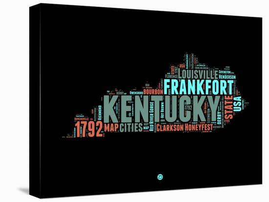 Kentucky Word Cloud 1-NaxArt-Stretched Canvas