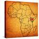 Kenya on Actual Map of Africa-michal812-Stretched Canvas