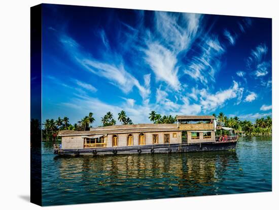 Kerala India Travel Background - Houseboat on Kerala Backwaters. Kerala, India-f9photos-Premier Image Canvas