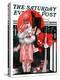 "Kewpie Doll Kiss," Saturday Evening Post Cover, December 27, 1924-Elbert Mcgran Jackson-Premier Image Canvas