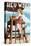 Key West, Florida - Lifeguard Pinup Girl-Lantern Press-Stretched Canvas