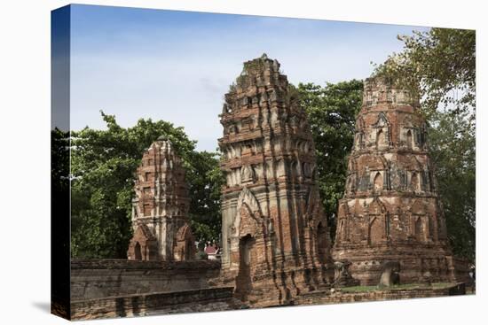 Khmer Style Prangs (Stupas) (Chedis) at Wat Mahathat, Ayutthaya, UNESCO World Heritage Site-Alex Robinson-Premier Image Canvas