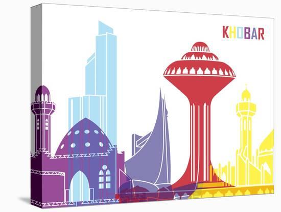 Khobar Skyline Pop-paulrommer-Stretched Canvas