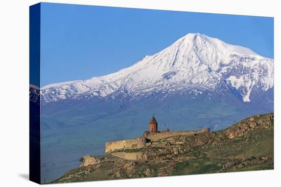 Khor Virap Monastery, 17th Century, Near Artashat, with Mount Ararat in Background, Armenia-null-Premier Image Canvas