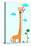 Kids Height Scale in Giraffe Vector Illustration-Roberto Chicano-Stretched Canvas