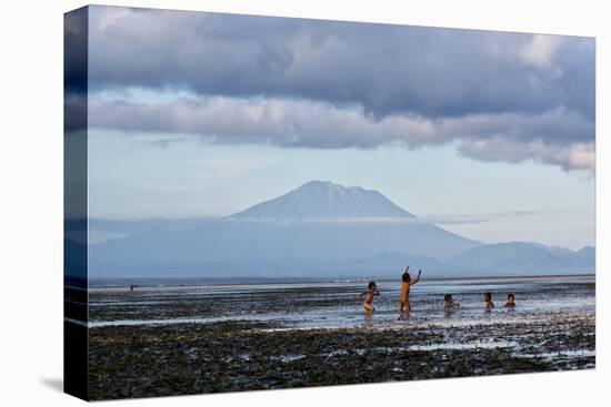 Kids Playing in the Water on the Coast of Bali-Alex Saberi-Premier Image Canvas