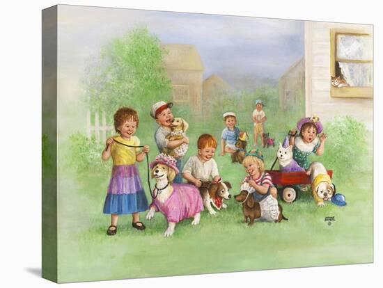 Kids with Dogs-Dianne Dengel-Premier Image Canvas