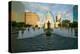 Kiener Plaza - "The Runner" in water fountain in front of historic Old Court House and Gateway A...-null-Premier Image Canvas