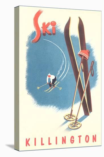 Killington Ski Poster-null-Stretched Canvas