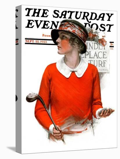 "Kindly Replace Turf," Saturday Evening Post Cover, September 22, 1923-Charles A. MacLellan-Premier Image Canvas