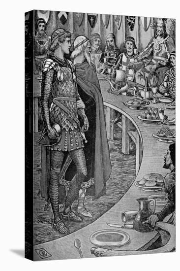 King Arthur- An old man presents Sir Galahad-Walter Crane-Premier Image Canvas
