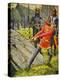 King Arthur pulls the sword from the stone-Walter Crane-Premier Image Canvas