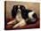 King Charles Spaniel Seated on a Red Cushion-Eugene Joseph Verboeckhoven-Premier Image Canvas