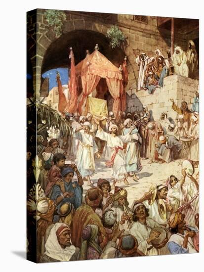 King David bringing the ark into Jerusalem - Bible-William Brassey Hole-Premier Image Canvas