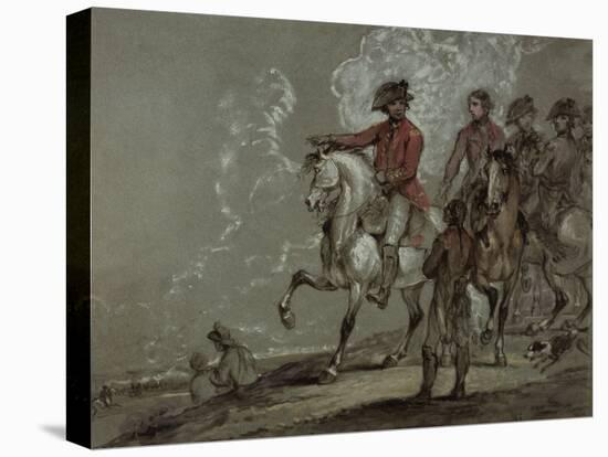 King George Iii, Reviewing the 10Th Dragoons-William Beechey-Premier Image Canvas