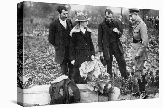 King George V Admiring Allotments on Clapham Common, London, C1910S-C1920S-null-Premier Image Canvas