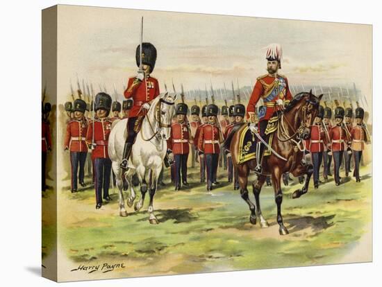 King George V as Prince of Wales Leading His Regiment, the Royal Fusiliers, at Aldershot-Henry Payne-Premier Image Canvas