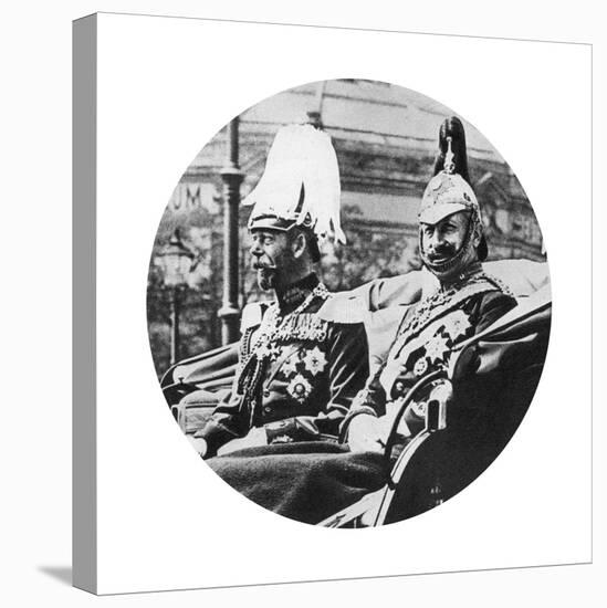 King George V of Great Britain and the German Kaiser, Berlin, 1913-null-Premier Image Canvas