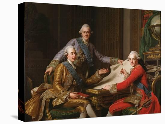 King Gustav III of Sweden and His Brothers, 1771-Alexander Roslin-Premier Image Canvas