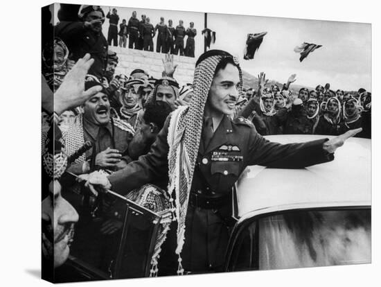 King Hussein Ibn Taltal Greeting His Subjects-Frank Scherschel-Premier Image Canvas