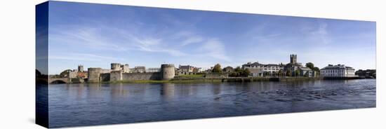 King John's Castle and Riverside Buildings, River Shannon, Limerick City, Ireland-null-Premier Image Canvas