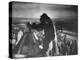 King Kong Clinging to Top of Empire State Building Tower in Horror Movie with Fay Wray in His Hands-Alfred Eisenstaedt-Premier Image Canvas