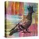 King Of The Free World, Birds, Pets, Pigeon, Crown, Pop Art, Watercolor, Stencils, Drips, Strut-Russo Dean-Premier Image Canvas