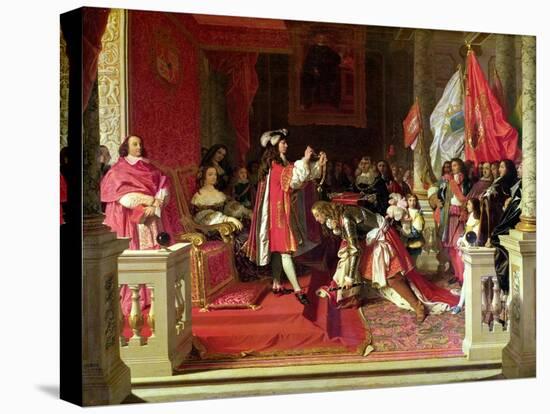 King Philip V (1683-1746) of Spain Making Marshal James Fitzjames (1670-1734)-Jean-Auguste-Dominique Ingres-Premier Image Canvas