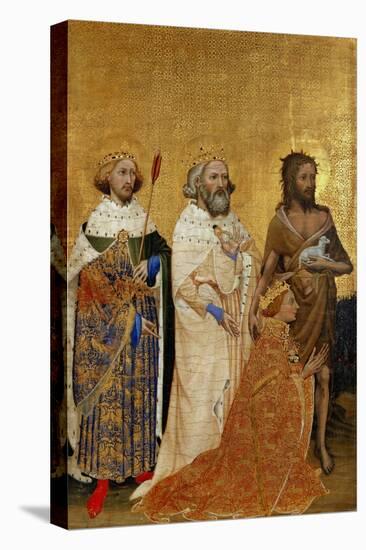 King Richard II (1367-1400) Kneeling in Front of King (Saint) Edmund and King Edward the Confessor-null-Premier Image Canvas