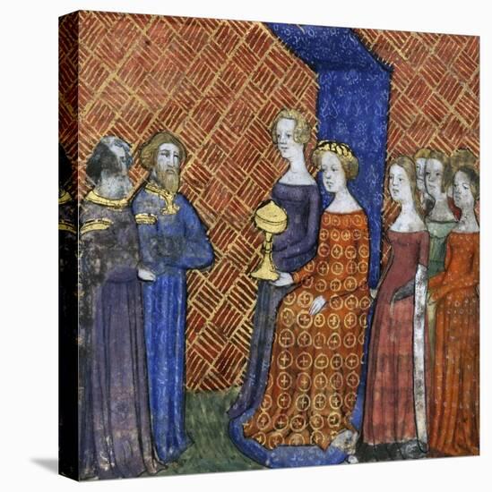 King Solomon Receiving the Queen of Sheba, 1400-1415-null-Premier Image Canvas