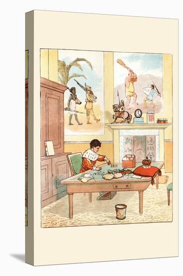 King Was in His Counting House Counting Out His Money-Randolph Caldecott-Stretched Canvas