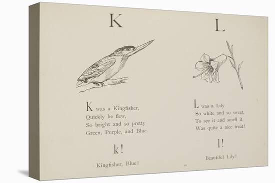 Kingfisher and Lily Illustrations and Verse From Nonsense Alphabets by Edward Lear.-null-Premier Image Canvas