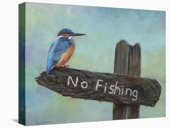 Kingfisher no fishing-David Stribbling-Stretched Canvas