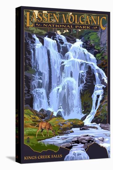 Kings Creek Falls - Lassen Volcanic National Park, CA-Lantern Press-Stretched Canvas