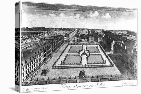 Kings Square in Sohoe, Published by Thomas Glass and Henry Overton I, 1720-1730-Haynes King-Premier Image Canvas