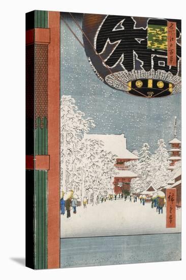 Kinryuzan Temple at Asakusa, from the Series 'One Hundred Views of Famous Places in Edo'-Ando Hiroshige-Premier Image Canvas