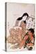 Kintaro Et Yamauba Calligraphiant, Serie: Yamauba Et Kintaro Japanese Print by Utamaro Kitagawa (17-Kitagawa Utamaro-Premier Image Canvas