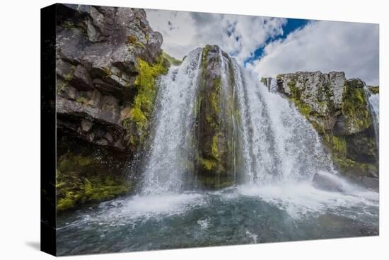 Kirkjufellsfoss Waterfalls, (Church Mountain Falls) Grundarfjordur, Snaefellsnes Peninsula, Iceland-null-Premier Image Canvas