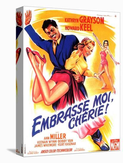 Kiss Me Kate, French Movie Poster, 1953-null-Stretched Canvas