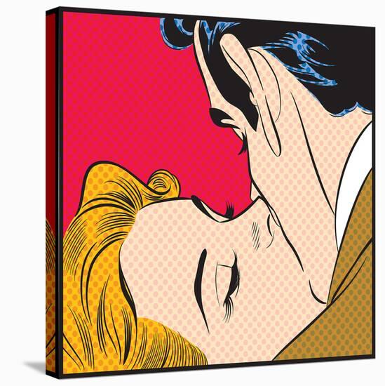 Kissing Couple-null-Stretched Canvas