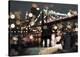 Kissing in a NY Night-Dianne Loumer-Stretched Canvas