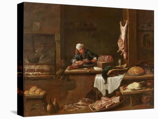 Kitchen of a Dutch Mansion-David the Younger Teniers-Premier Image Canvas