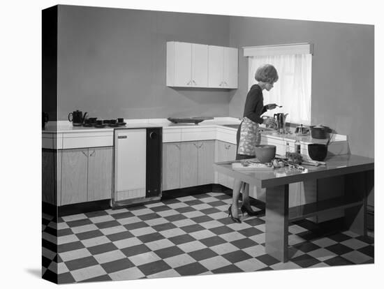 Kitchen Scene, Warwick, Warwickshire, 1966-Michael Walters-Premier Image Canvas