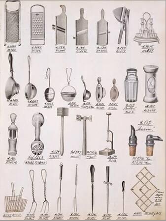 Kitchen Utensils, from a Trade Catalogue of Domestic Goods and Fittings,  c.1890-1910' Giclee Print | Art.com