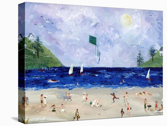 Kite Flying At The Beach-sylvia pimental-Stretched Canvas